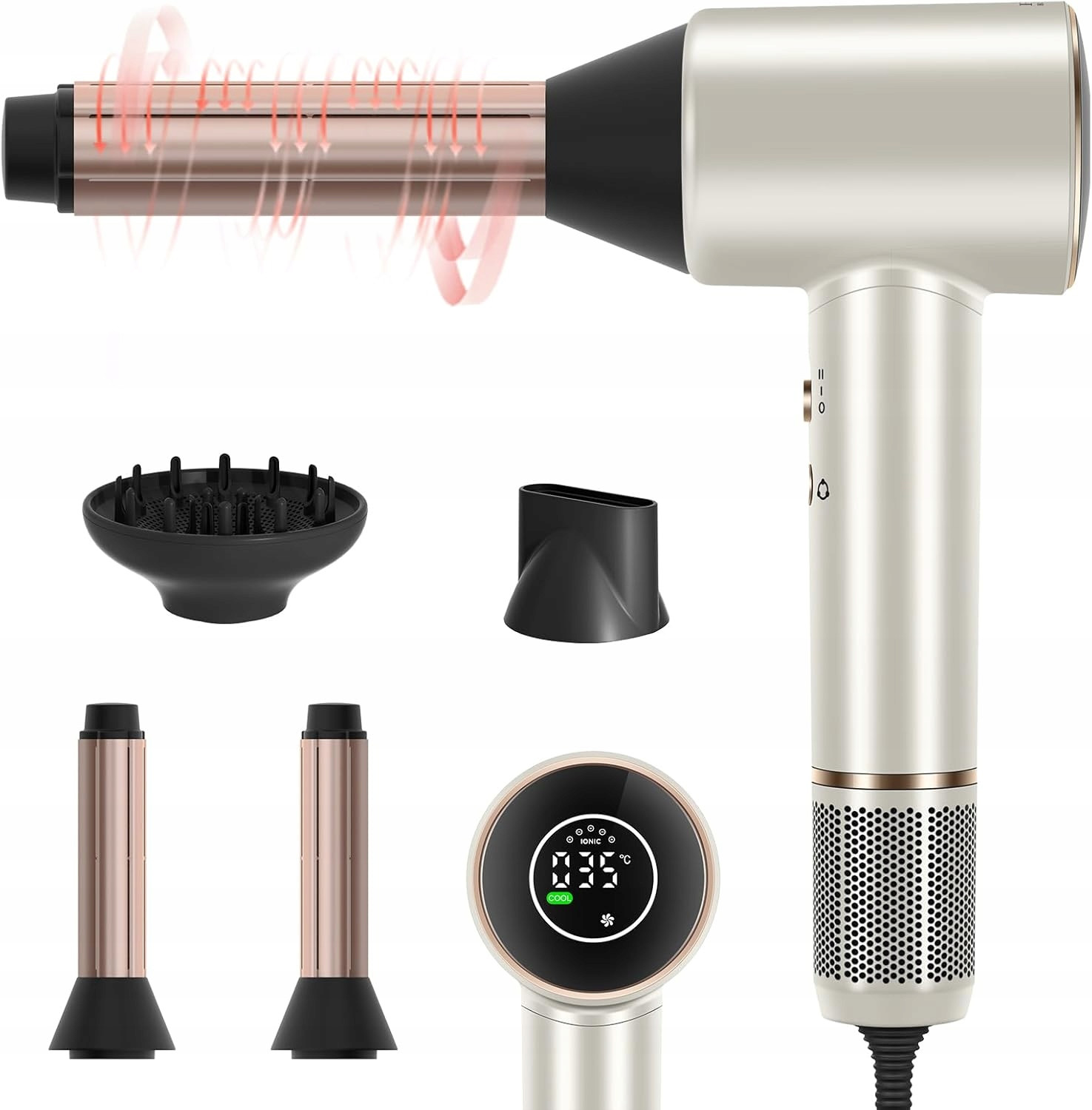 Iontový Vysoušeč Vlasů Parwin Pro Beauty Air-sonic 110 000 Ot/min 32 MM