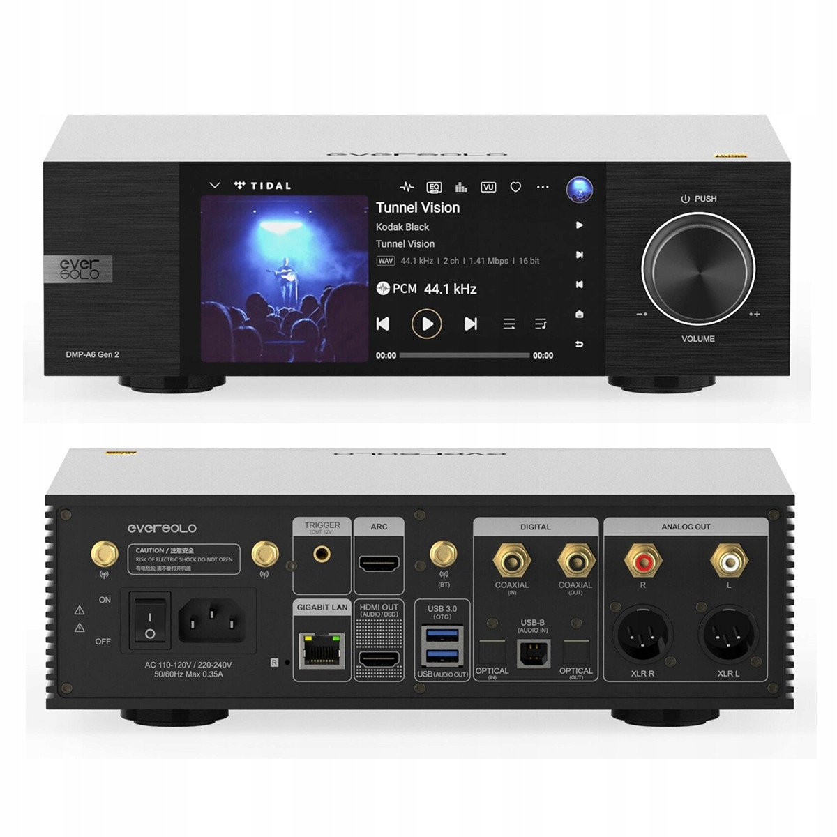 EverSolo DMP-A6 gen2 Síťový Přehrávač Xlr Mqa Hdmi Dsd Xmos Eos Tidal