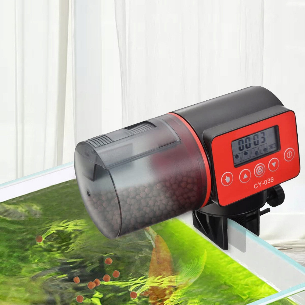 Automatické krmítko pro zlatou rybičky do akvária, snadná instalace