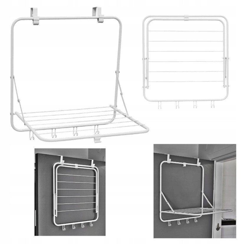 Sušák na dveře, skládací, ideální do malého bytu