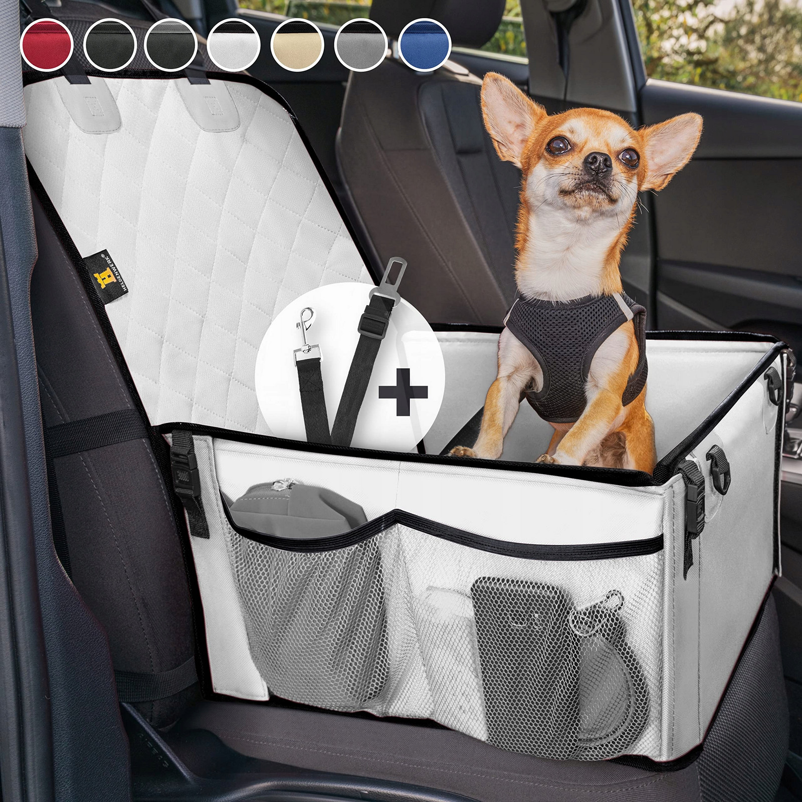 Heldenwerk Voděodolná autosedačka pro psy Šedá Standardní