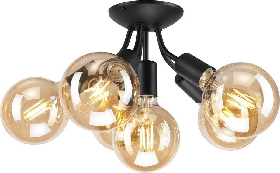 Černé stropní svítidlo bez stínidla Viggo – LAMKUR