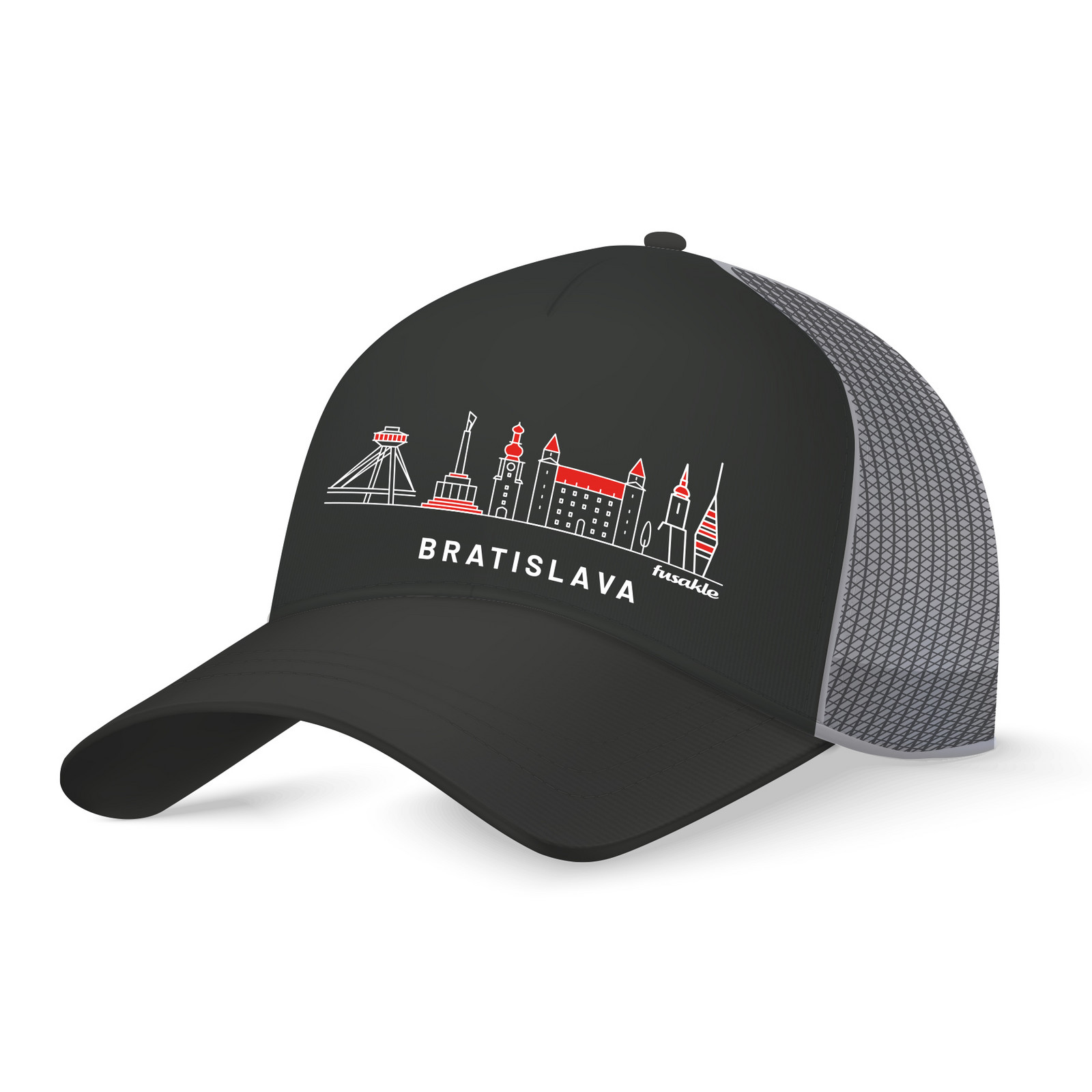 Kšiltovka Bratislava ikony černá