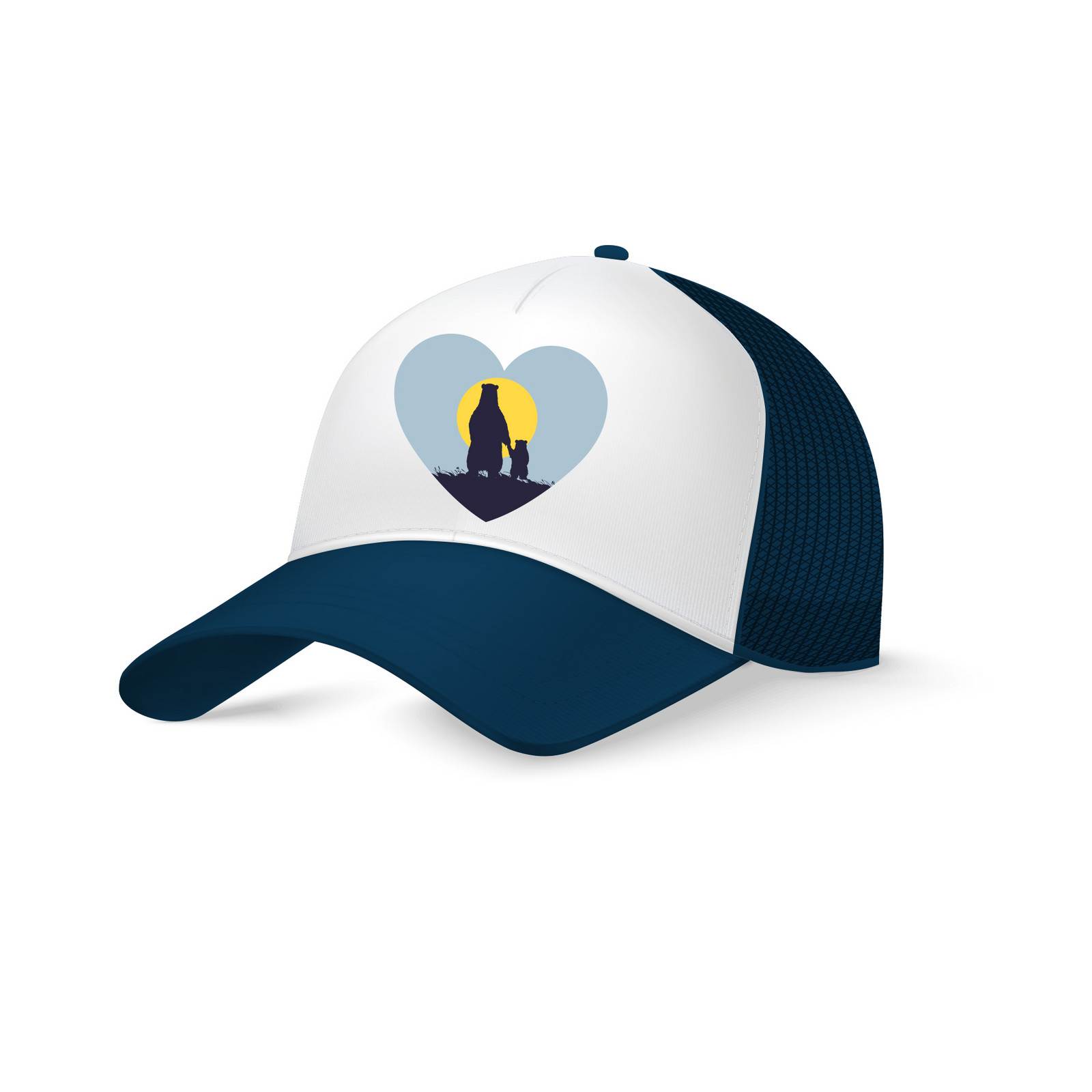 Kšiltovka Máma medvědice, modrý kšilt