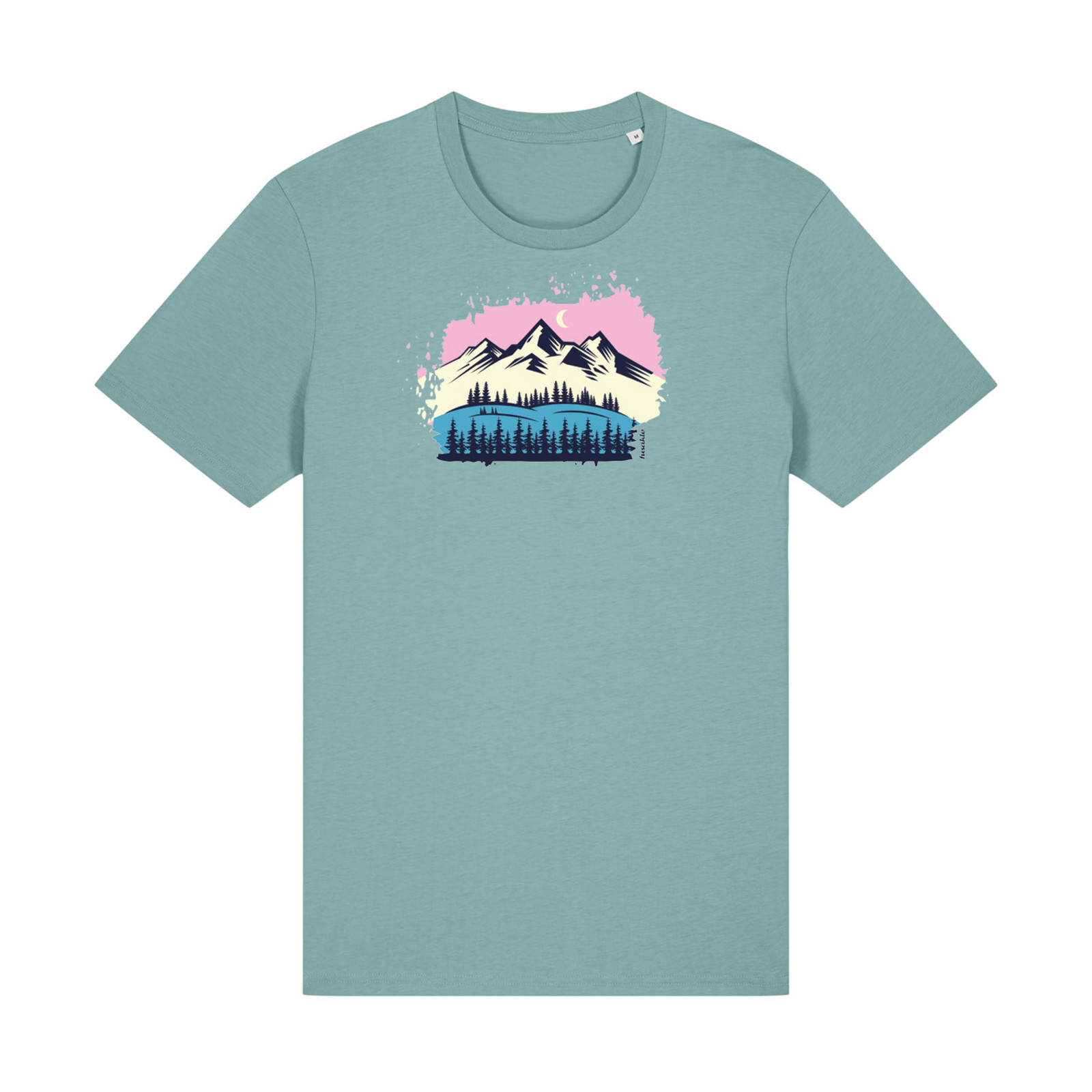 Tričko Štíty hor tyrkysové