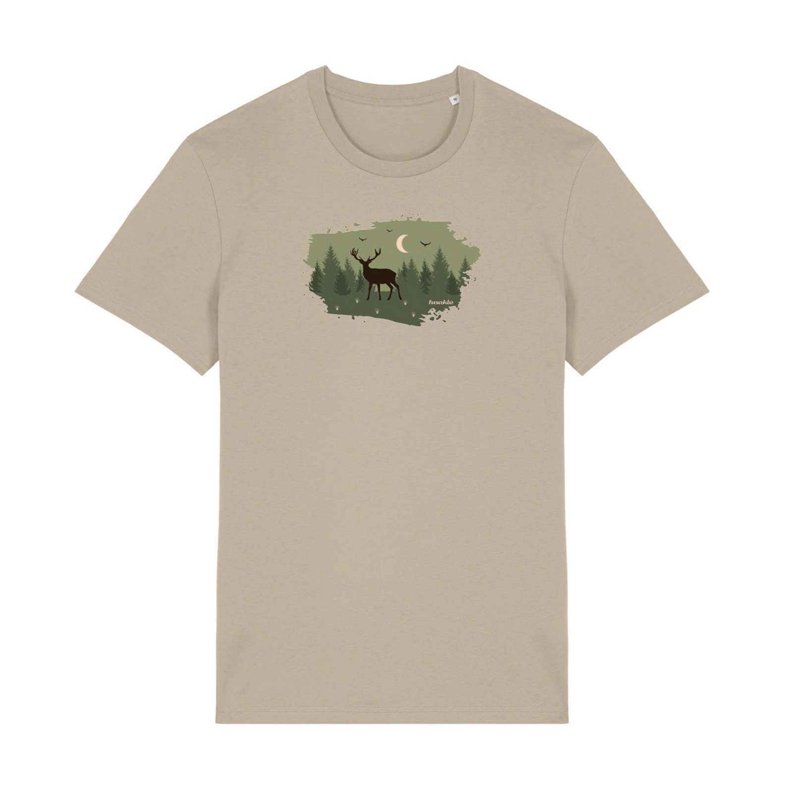 Tričko Jelen v lese, béžově hnědé