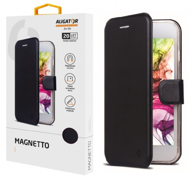 Flipové pouzdro ALIGATOR Magnetto pro Xiaomi Redmi 14C 4G, černá