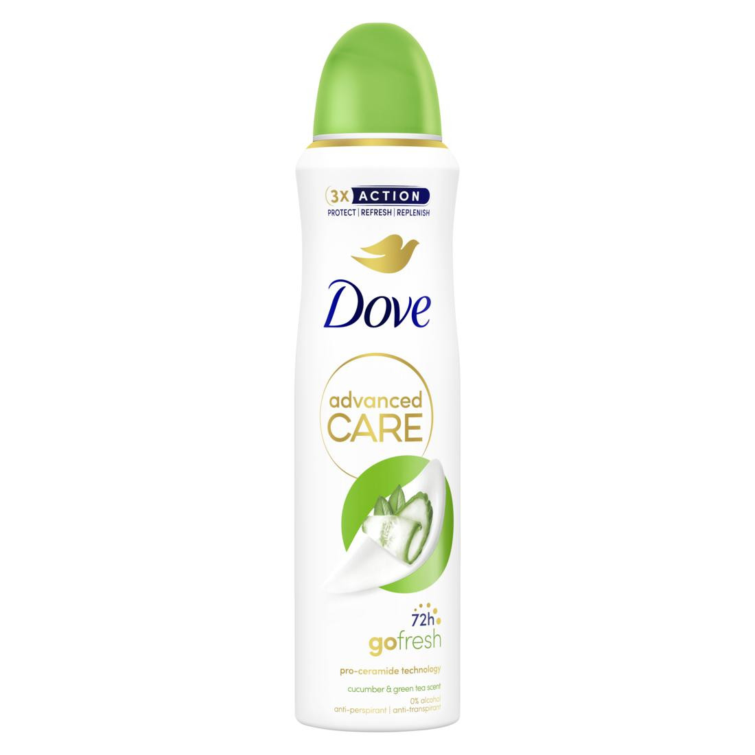 Dove Antiperspirant ve spreji Advanced Care Cucumber & Green Tea (Anti-Perspirant) 150 ml