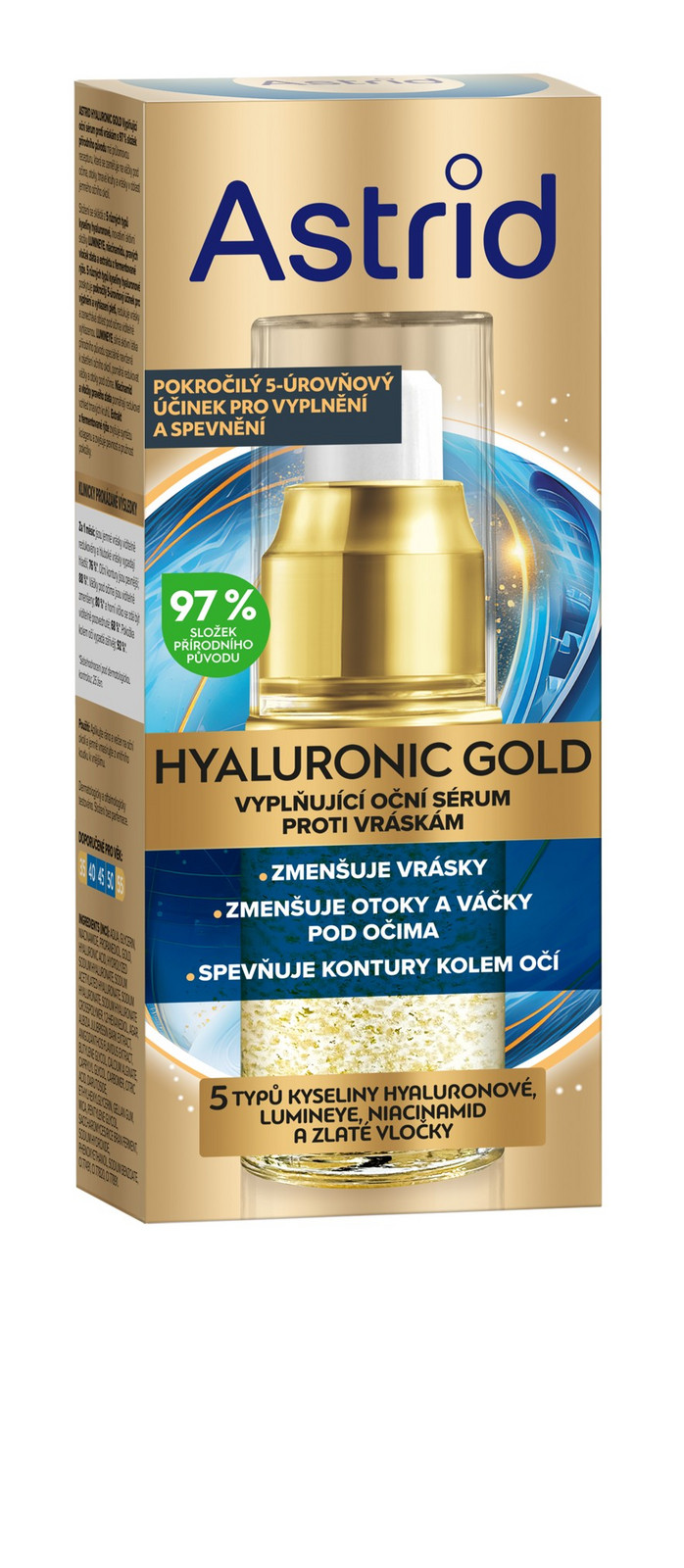 Astrid Vyplňující oční sérum proti vráskám Hyaluronic Gold 15 ml