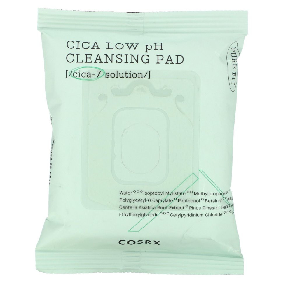 COSRX Čisticí polštářky Pure Fit Cica Low Ph (Cleansing Pad) 100 ks