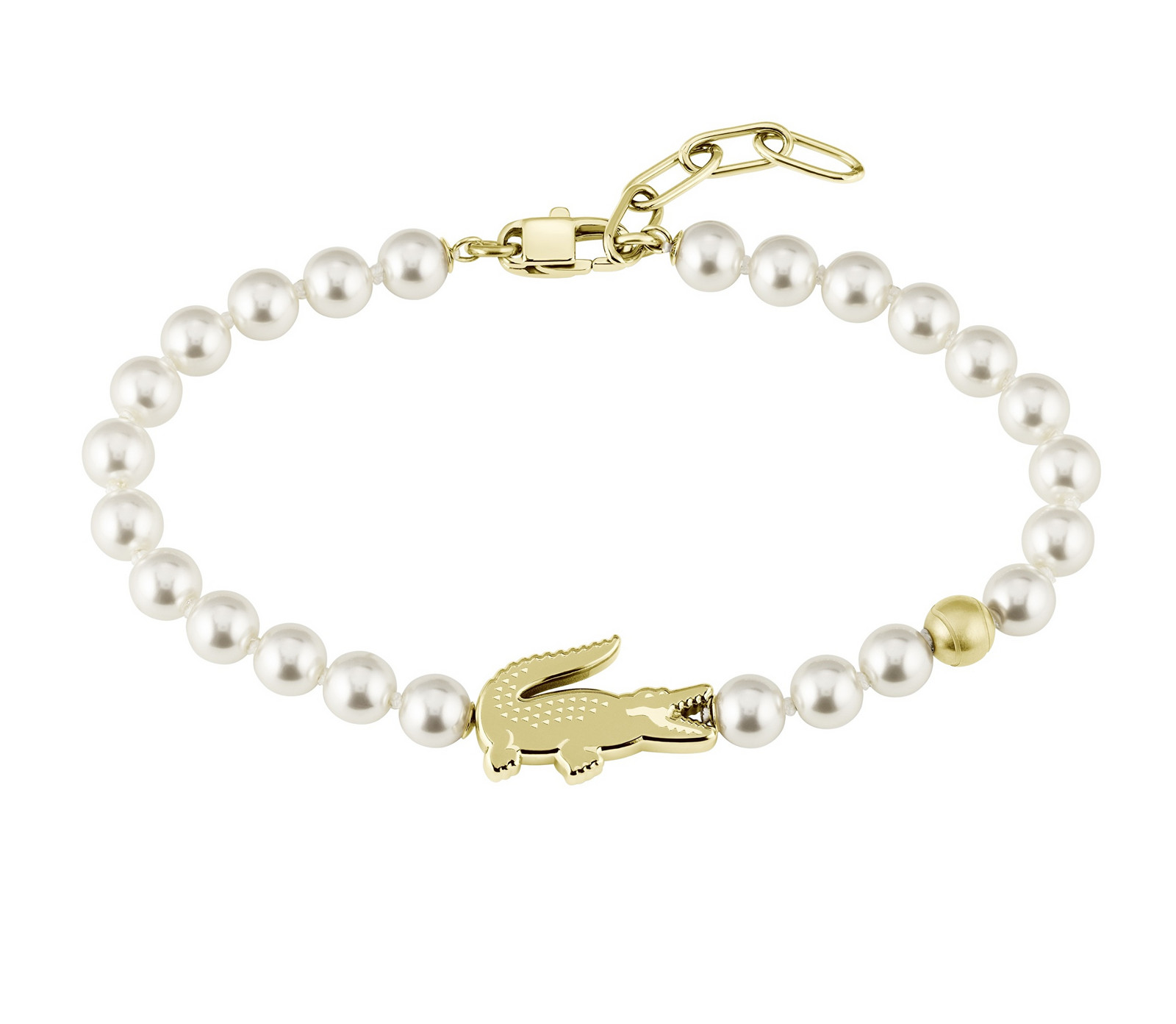 Lacoste Půvabný perlový náramek pro ženy Matchpoint 204043 21,5 cm