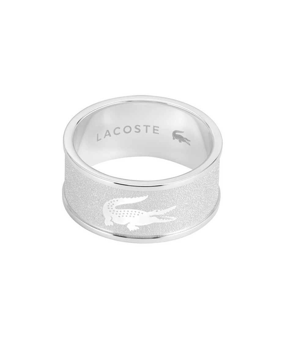 Lacoste Stylový ocelový prsten pro muže Backhand 2040485 62 mm