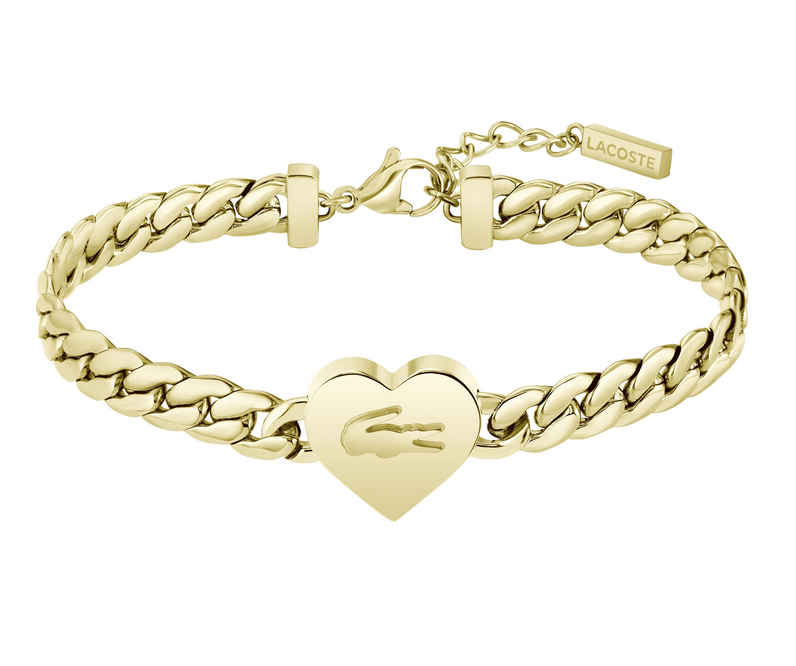 Lacoste Romantický pozlacený náramek Love My Croc 2040464