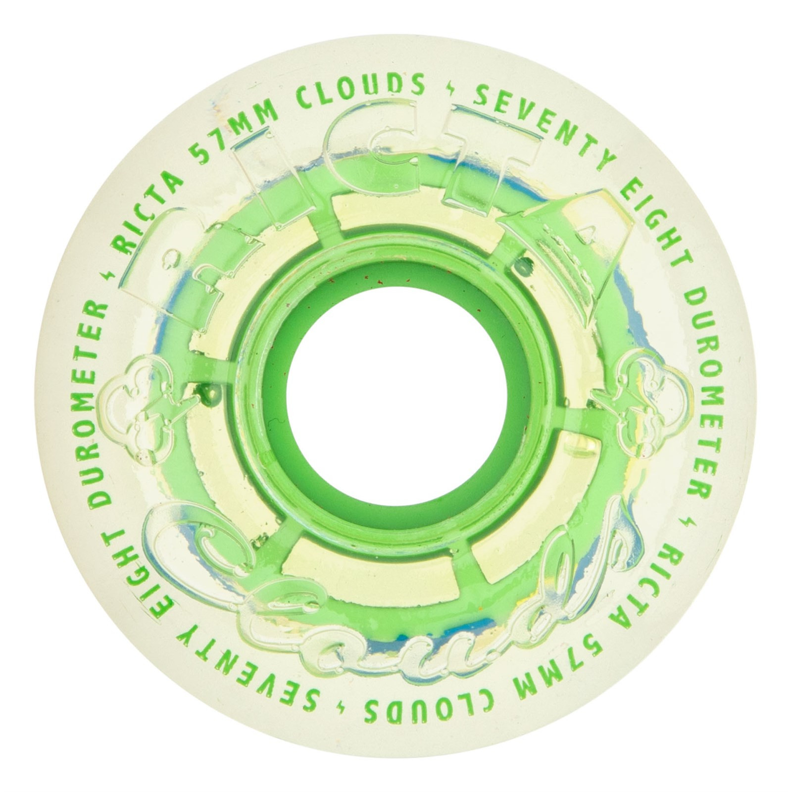 kolečka RICTA - 57mm Clear Splatter Clouds Camo Green 78a Ricta Wheels  (156172) velikost: 57mm