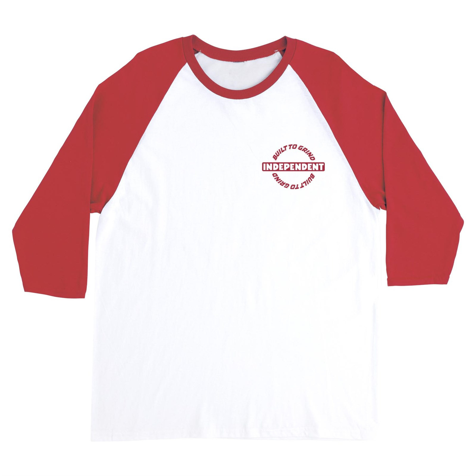 triko INDEPENDENT - Bar-rier 3/4 Sleeve Midweight White/Red (153335)
