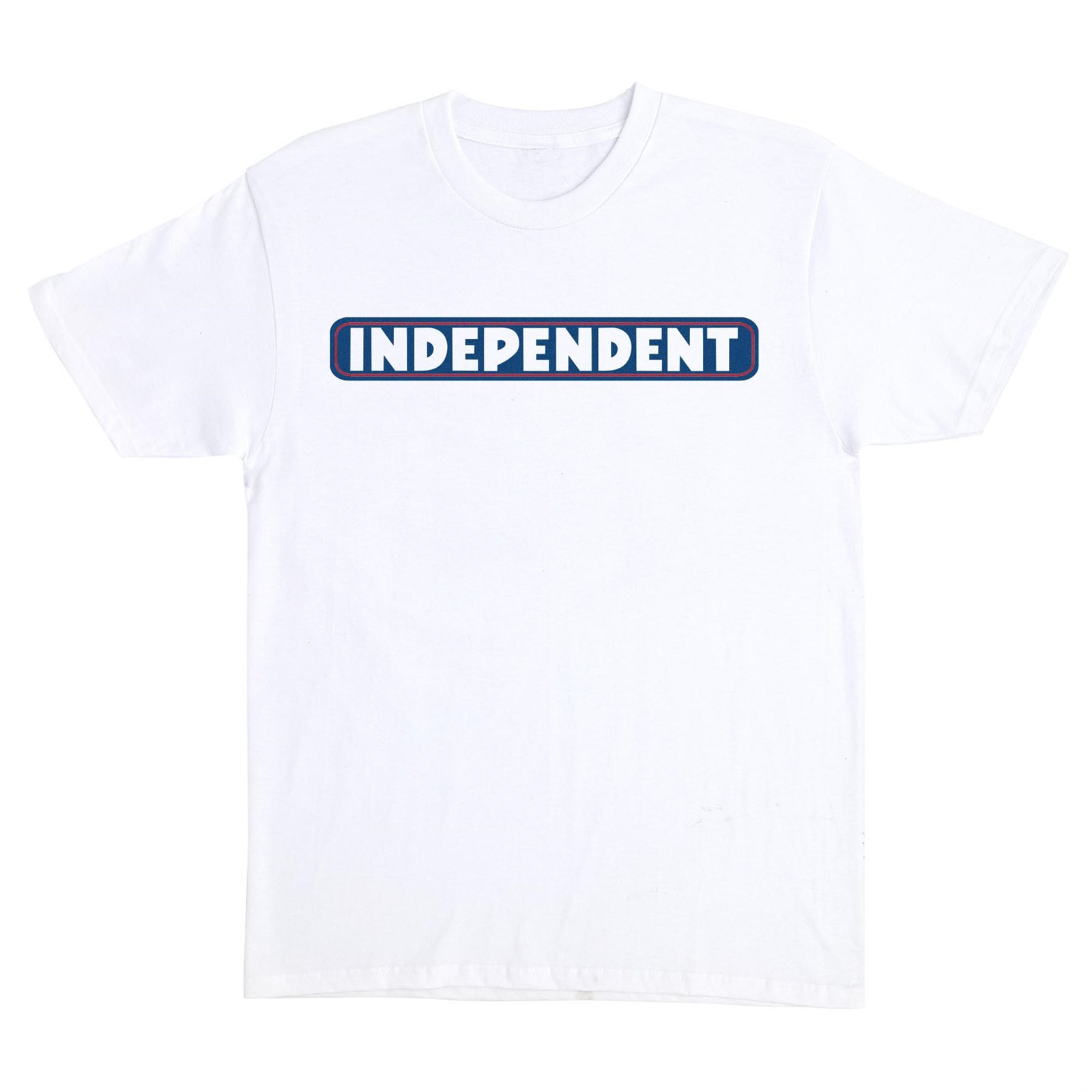 triko INDEPENDENT - Bar Logo S/S Heavyweight White/Blue (154290)