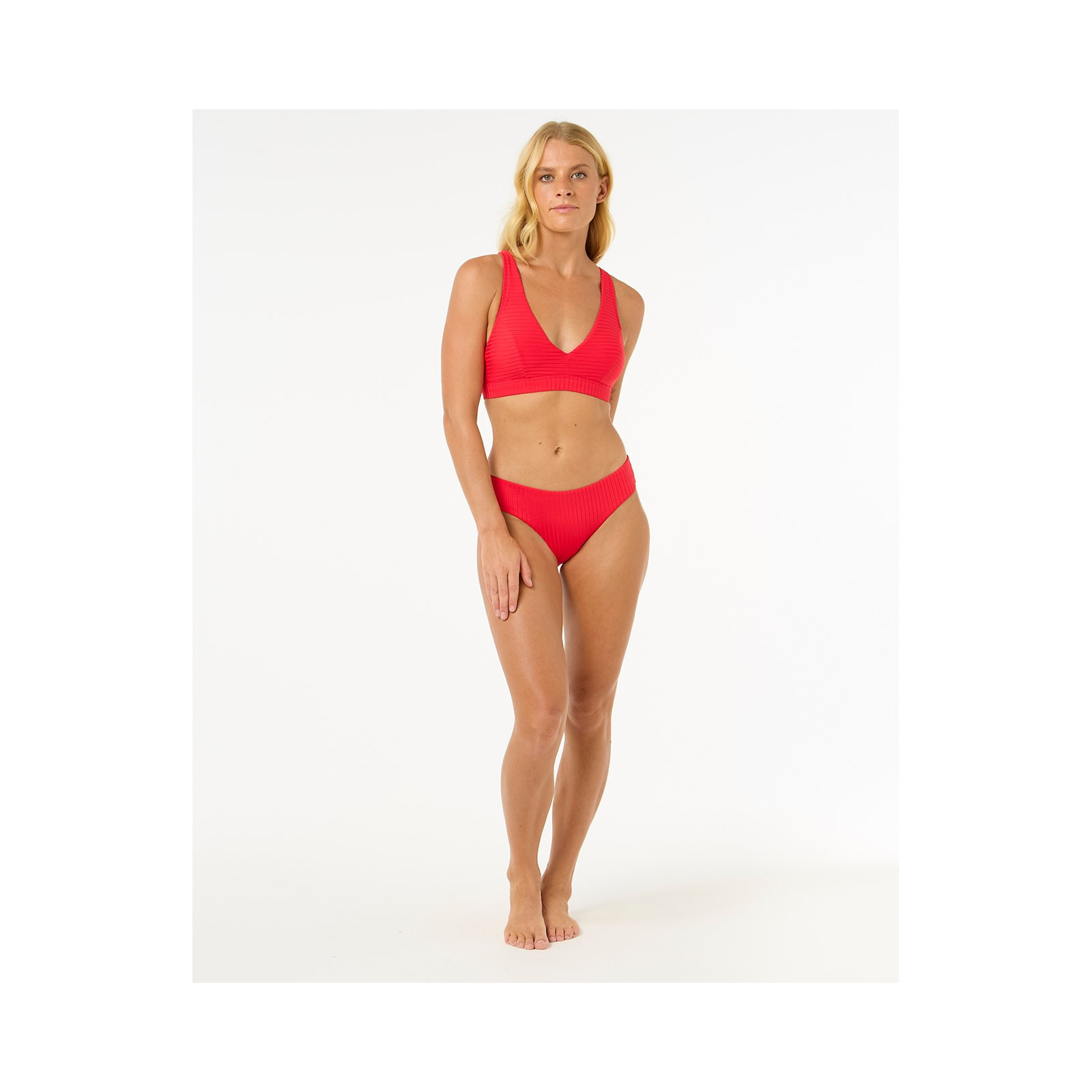 plavky RIP CURL - Premium Surf D-Dd Deep V Hibiscus Red (619)