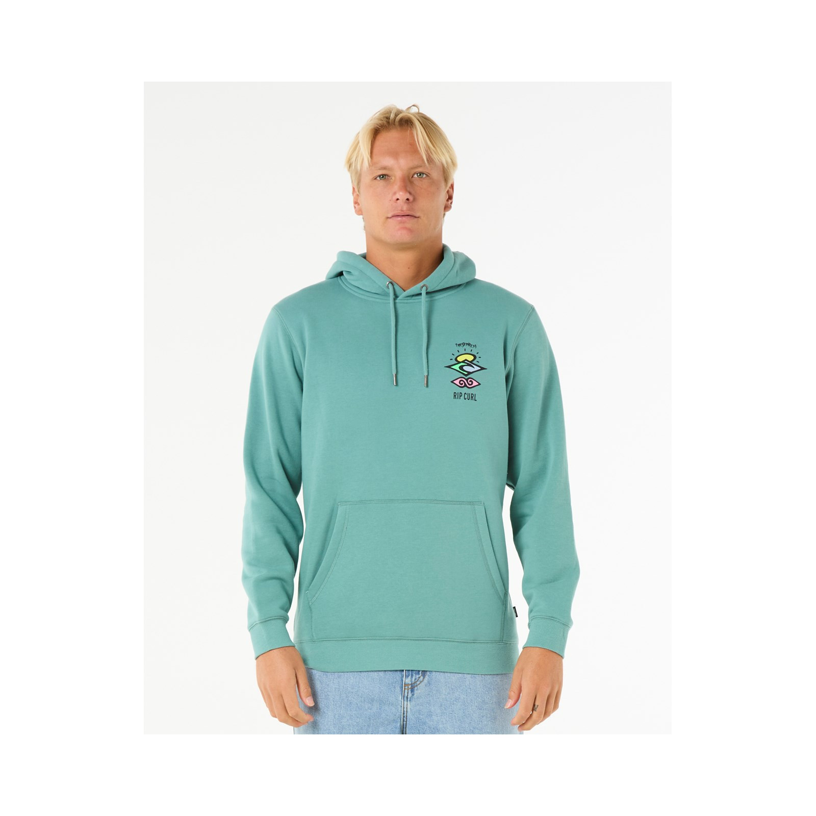mikina RIP CURL - Search Icon Hood Blue Lagoon (3038)