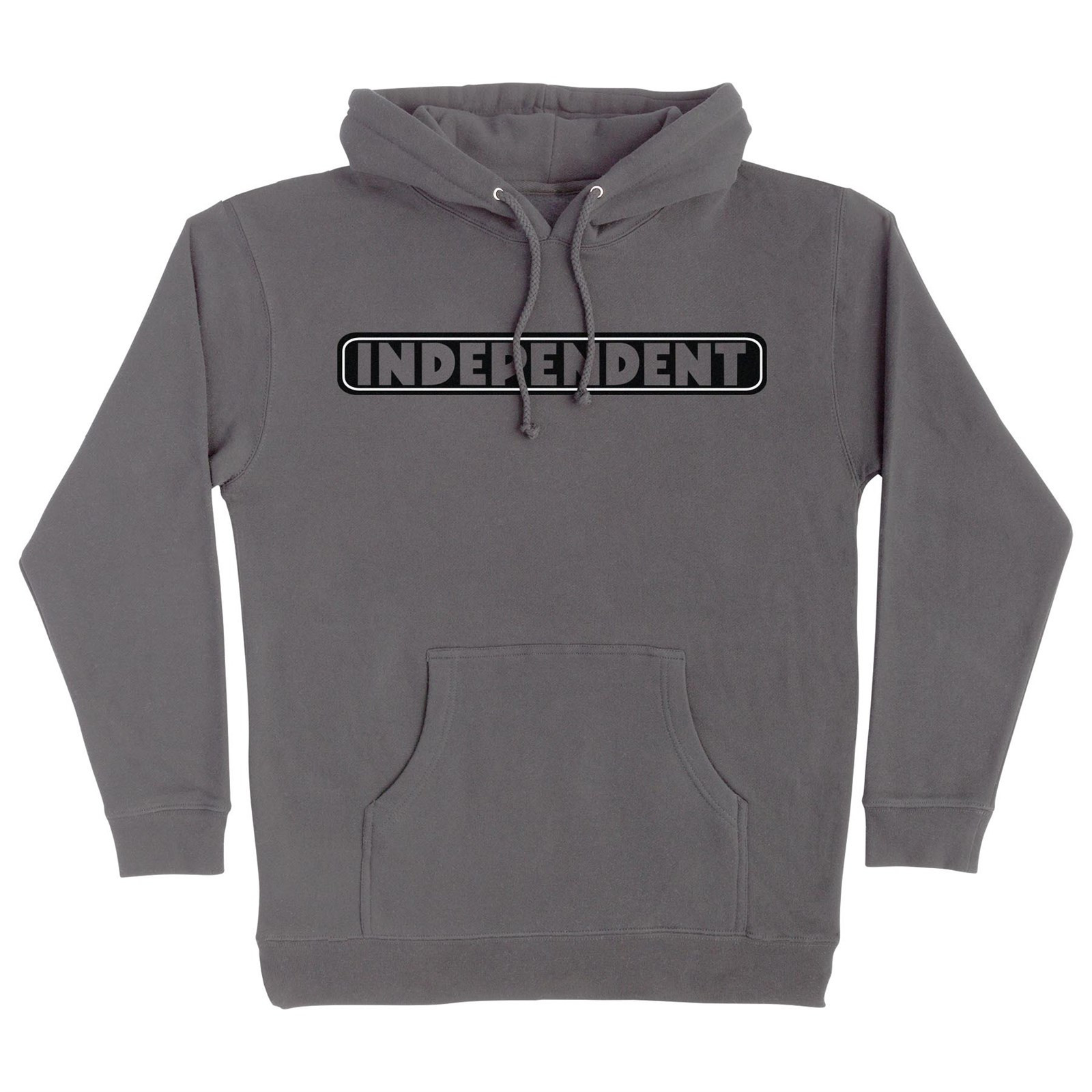 mikina INDEPENDENT - Bar Logo P/O Hooded Heavyweight Charcoal (154294) velikost: M