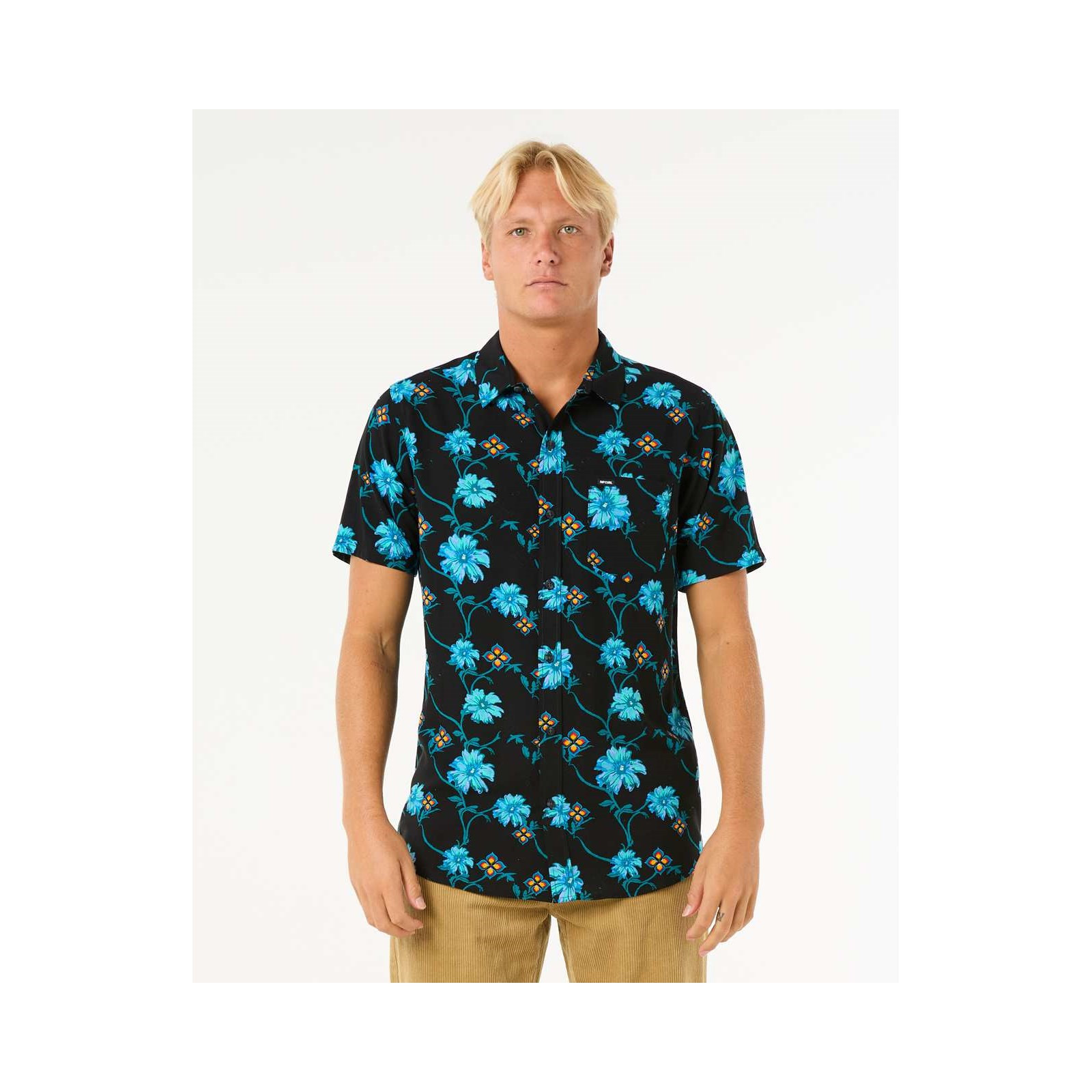 košile RIP CURL - Surf Revival S/S Shirt Black (90)