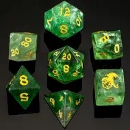 HYMGHO Green Fluorite Stone Dice Set