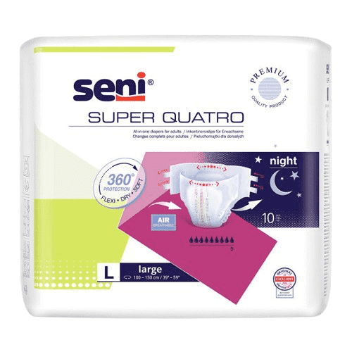 SENI SUPER QUATRO LARGE KALHOTKY ABSORPČNÍ PRODYŠNÉ EXTRA SAVÉ, BOKY 100-1