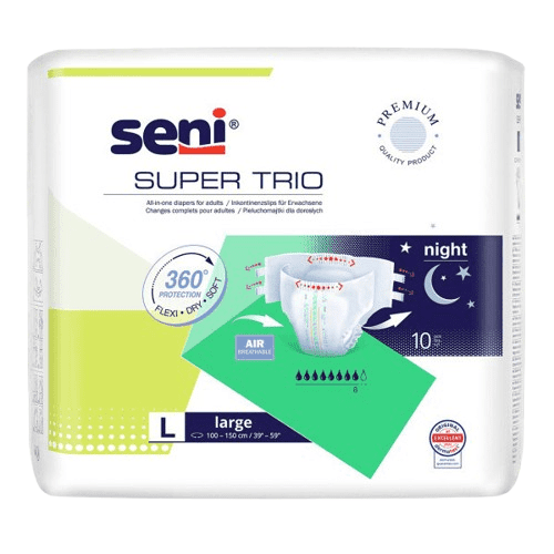 SENI SUPER TRIO LARGE KALHOTKY ABSORPČNÍ PRODYŠNÉ VYSOKÁ SAVOST, BOKY 10
