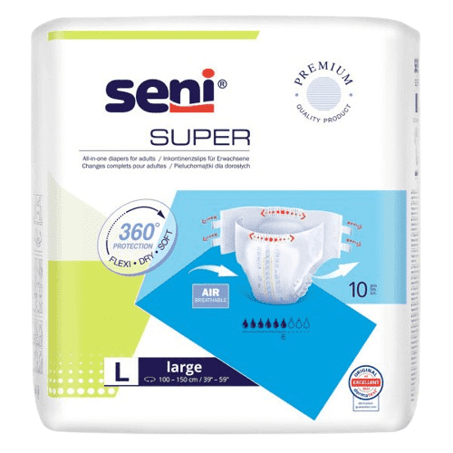 SENI SUPER LARGE KALHOTKY ABSORPČNÍ PRODYŠNÉ DENNÍ, BOKY 100-150CM,