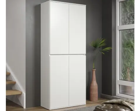 Víceúčelová skříň s policemi Nevada, 74 cm, bílá