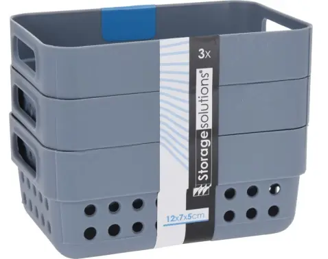 Úložný košík (3 ks) 350 ml, různé barvy