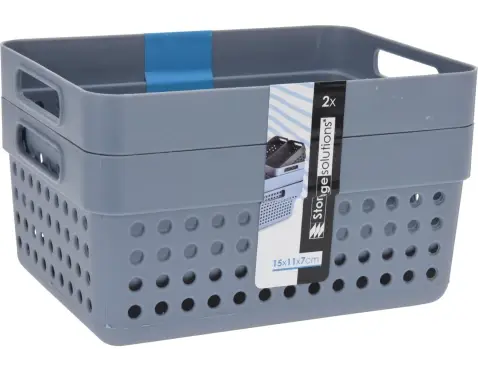 Úložný koš (2 ks) 1,25 l, různé barvy