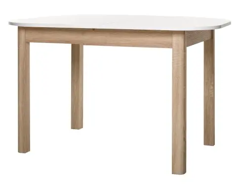 Rozkládací jídelní stůl Toledo 120x90 cm, dub sonoma/bílý