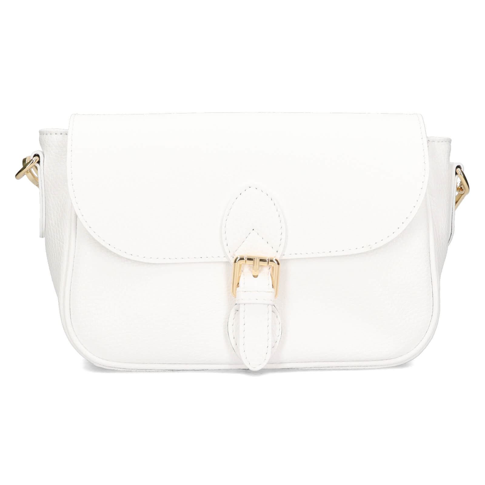 Dámská kožená crossbody kabelka Italia Melanis - bílá