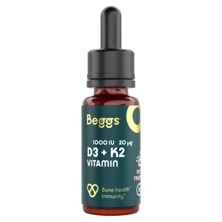 BEGGS Vitamin D3 1000 IU + K2 20 μg 30 ml