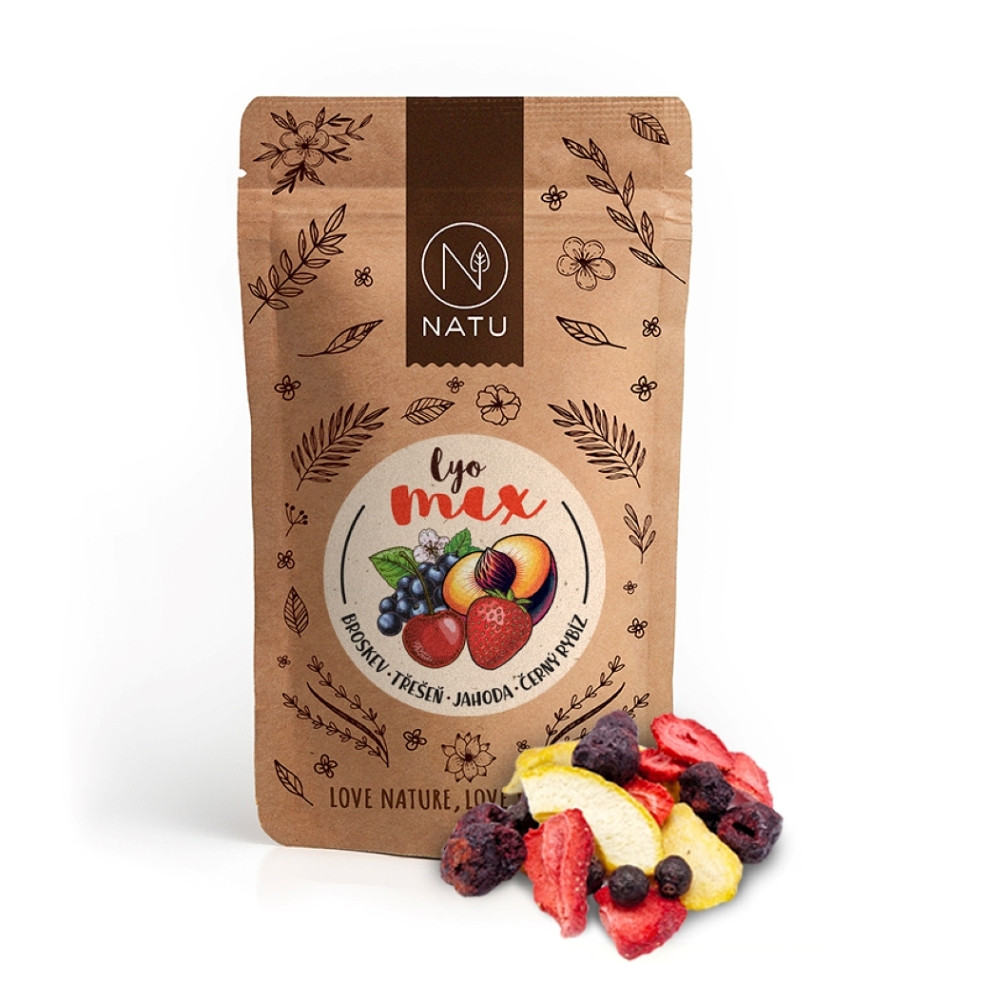 NATU Lyo mix broskev a třešeň 40 g