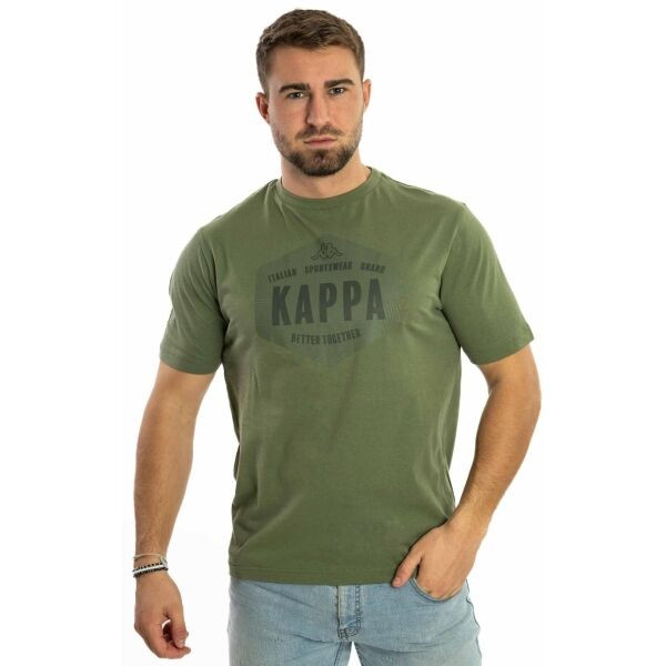 Kappa LOGO GAZIMA Pánské triko, khaki, velikost