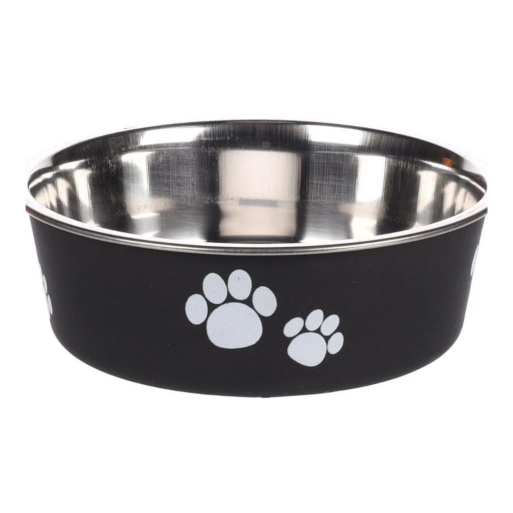 Nerezová miska pro domácí mazlíčky Flamingo Kena černá - 1500 ml