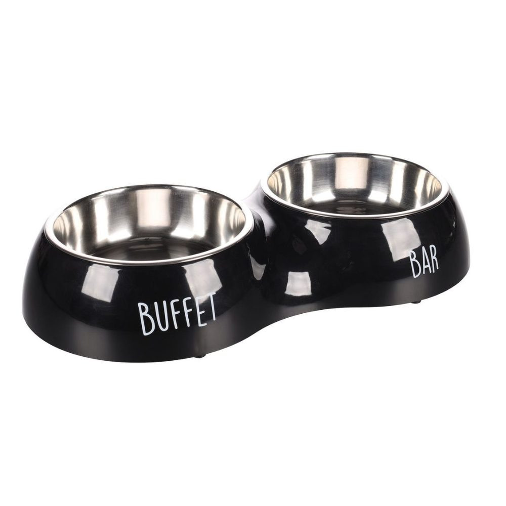 Nerezová dvojmiska pro domácí mazlíčky Flamingo Divar