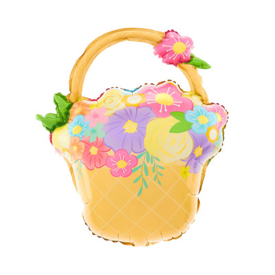 Balónek fóliový Koš s květinami Albi