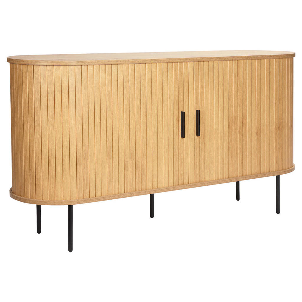 Xora ŠIROKÁ KOMODA, černá, barvy dubu, 140/76/40 cm