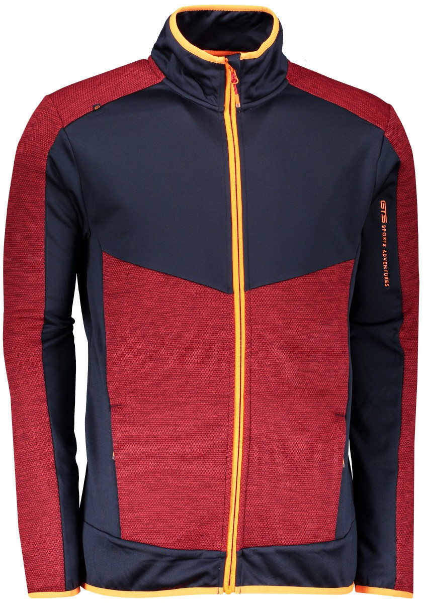 Pánská fleecová mikina gts 3018 červená 3xl