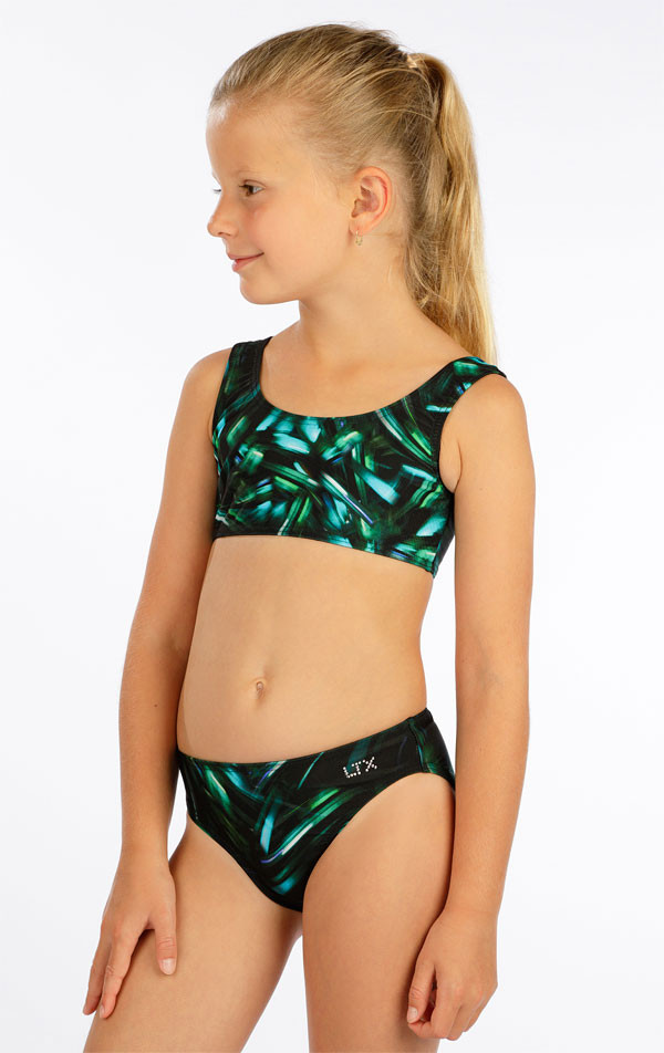 Dívčí plavkové kalhotky středně vysoké 6f398 litex 104