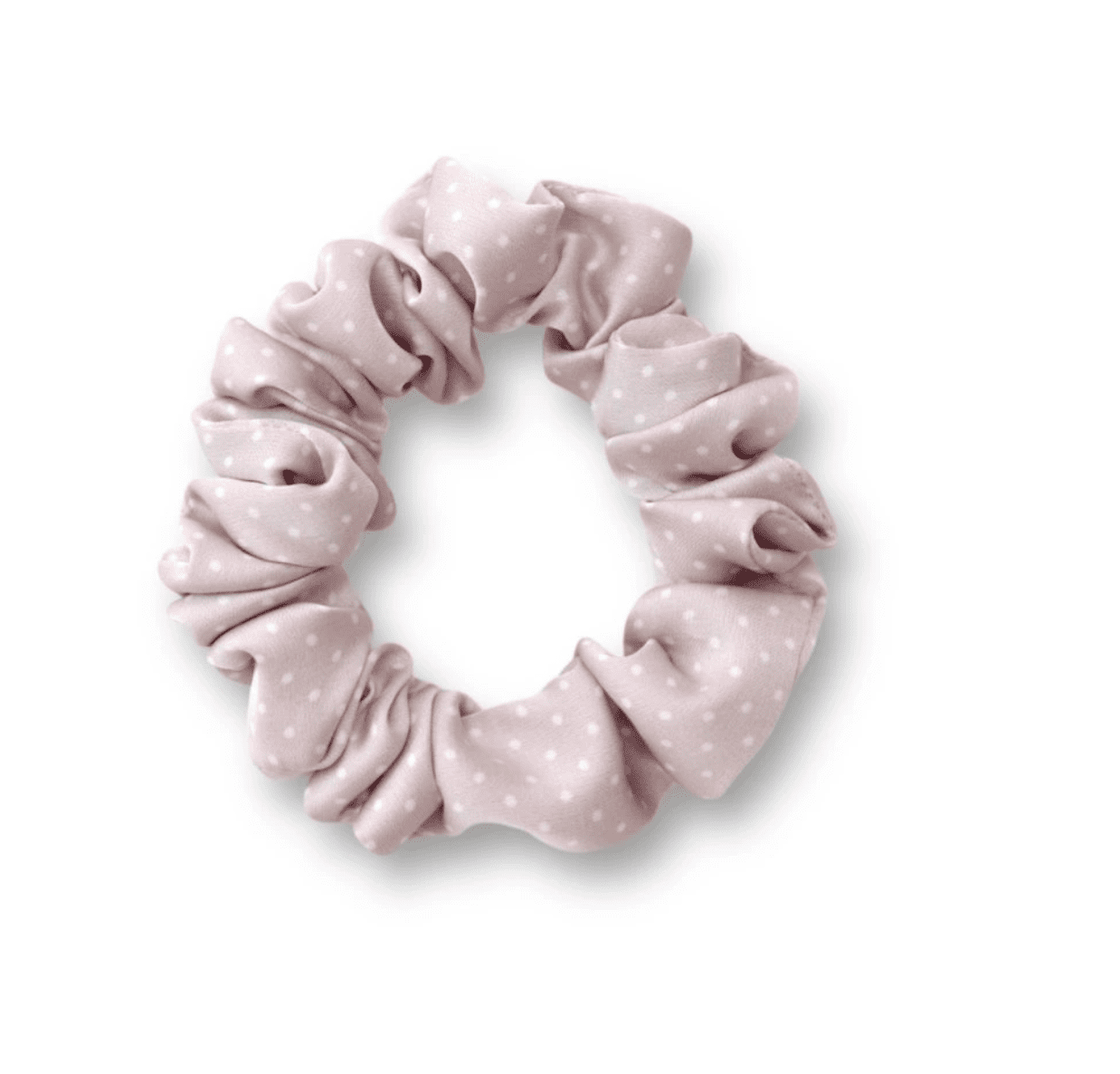 Puaree | Saténová scrunchies gumička Výběr gumičky: Růžová s puntíky