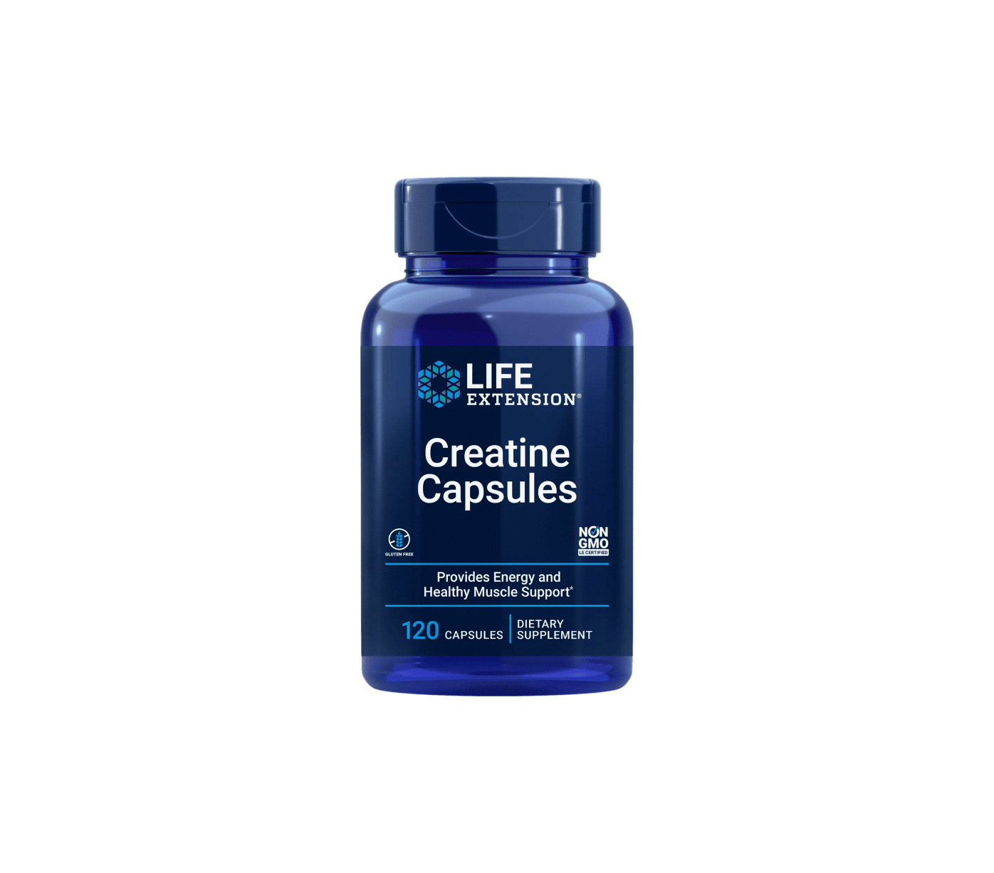 Life Extension Creatine Capsules, Svaly a energie, 120 kapslí