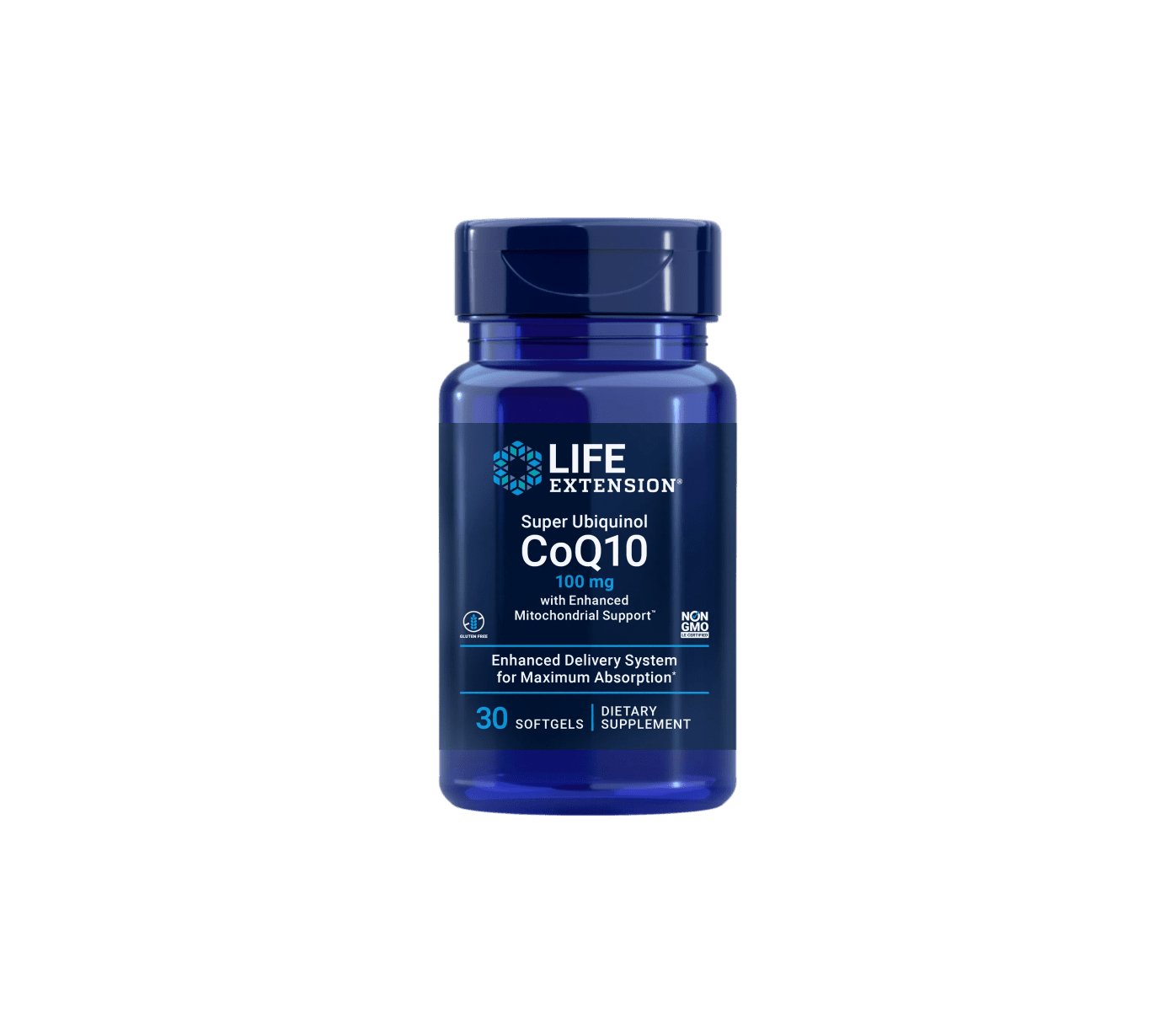 Life Extension Super Ubiquinol CoQ10, Energie a vitalita, 30 softgel kapslí