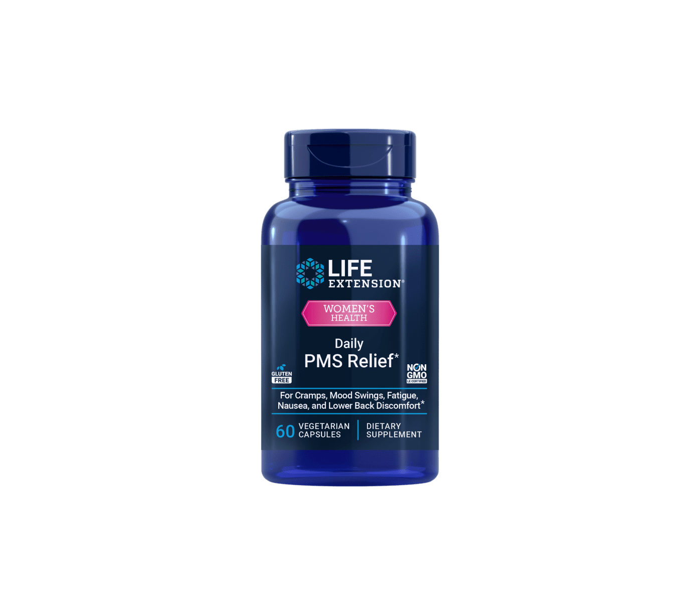 Life Extension Daily PMS Relief, Podpora při PMS, 60 kapslí