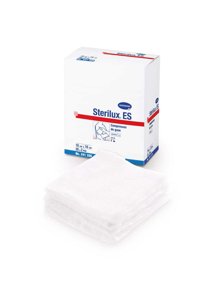 Gáza kompresní sterilní STERILUX, 10x10cm, 8 vrstev, 25x2ks
