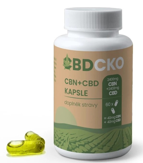 CBDCKO Konopné kapsle 2v1 s CBD + CBN 60 ks 4800 mg