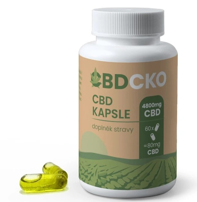 CBDCKO Konopné kapsle s CBD 4800 mg 60 ks