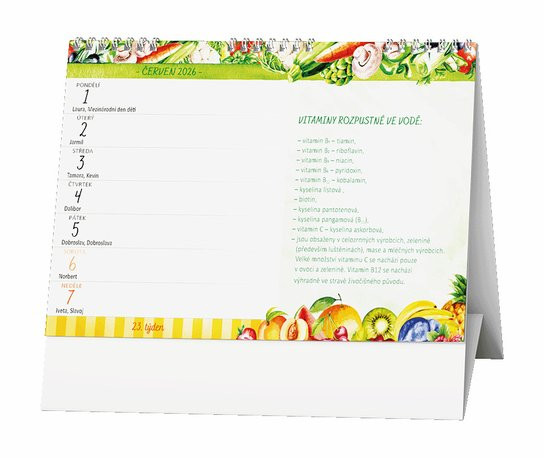 Vitaminy a minerály 2026 - stolní kalendář